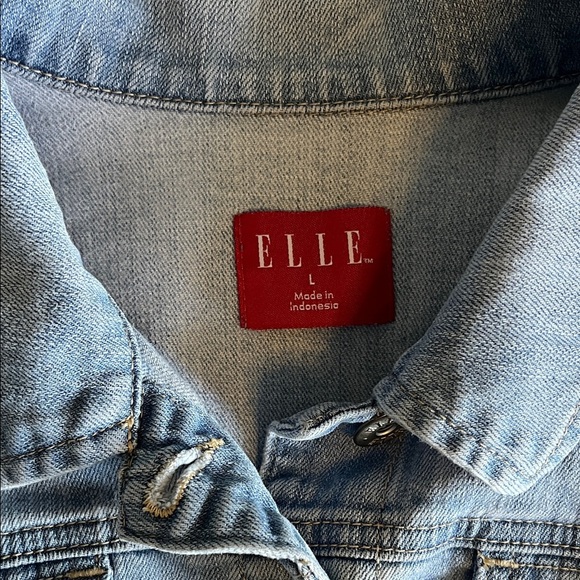 Elle Light Blue Jean Jacket 90’s - Picture 2 of 8